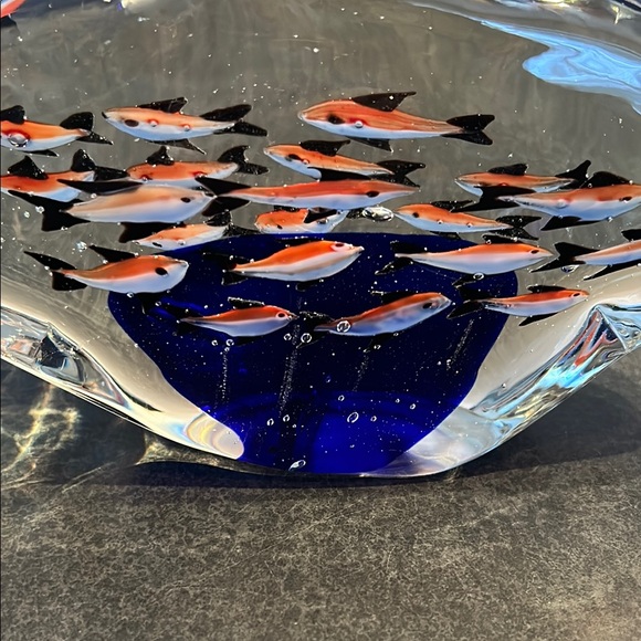 VINTAGE MURANO ART GLASS FISH AQUARIUM PAPERWEIGHT - Picture 2 of 7